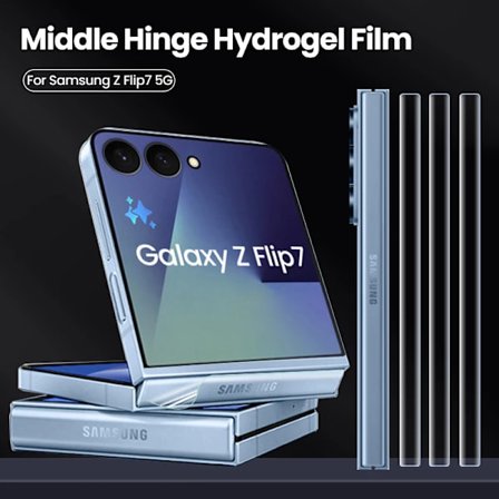Z7 3-pack Mittre Gångjärnsfilm kompatibel med Samsung Z Flip7 Flip 7 ZFlip7 Anti-Rep Hydrogel Filmer Klistermärken På Galaxy Z Fold 7 Fold7 ZFold7