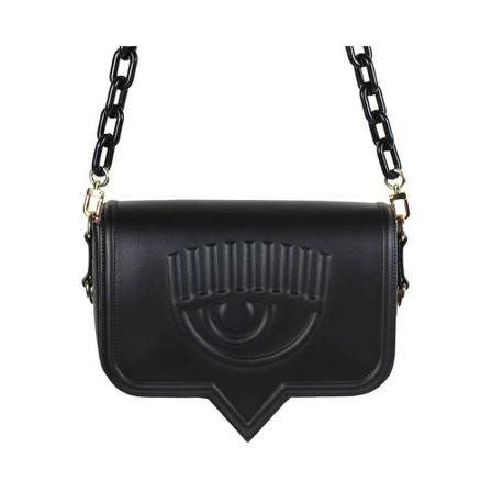 Chiara Ferragni Collection, Chiara Ferragni Eyelike Czarny Large Crossbody BAG Czarny, Kobieta, Rozmiar: ONE Size