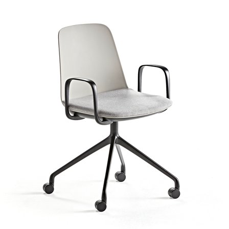 Stuhl LANGORD mit Rollen, grau