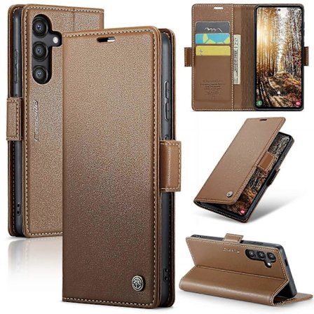 For Samsung Galaxy S24 FE Etui CASEME 023 Serie RFID Blokkering Blank Stativ Telefondeksel