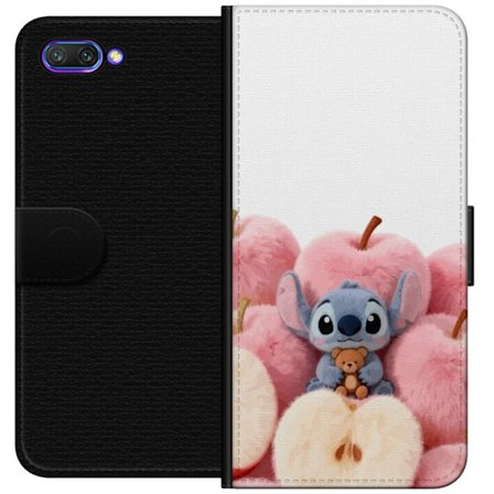 Yhteensopiva Lompakkokotelo Honor Honor 10 Värikäs kollaasi futuristisilla tyttöryhmän hahmoilla, sydämillä ja glitterillä nykyaikaisessa pop j