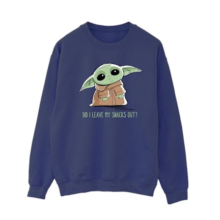 Star Wars Dam/Damer The Mandalorian Grogu Snacks Meme Sweatshirt