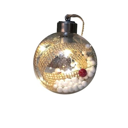 Juldekorationer Glödande Julkulor i Plast Julhängen