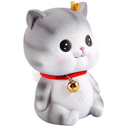 Sød Kat Dekorativ Sparebøsse, Hjemmedekoration Møntboks, Øjne Åbne