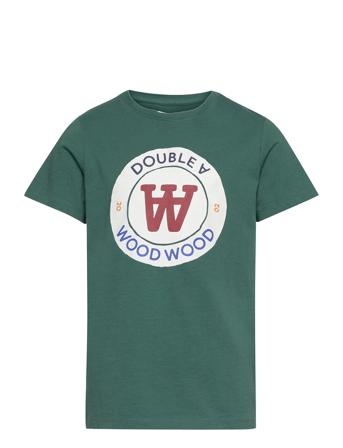 Ola Crest Kids T-Shirt T-shirt Grøn Wood Wood