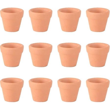 24 stk. 3x3 cm små mini terrakottapotter i keramik lerpotteplanter til kaktusblomsterpotter sukkulenter planteskolepotter, der er fantastiske til 