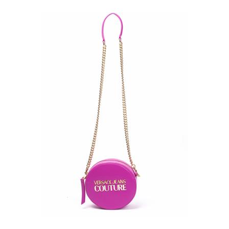 Versace Jeans Couture, Logo Lock Round Bag Roze, Dames, Maat:ONE Size,polyester