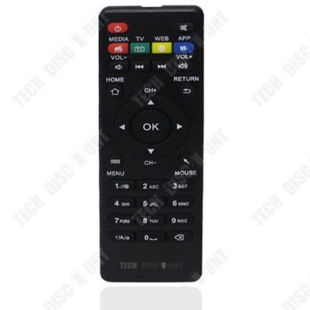 Universell fjernkontroll - TD - Infrarød radiokontroller - Kompatibel med Android TV Box - Svart - 16x5x3 cm