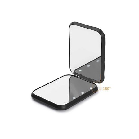 Bärbar LED Sminkspegel med 3x förstoring och ringljus för felfri applicering