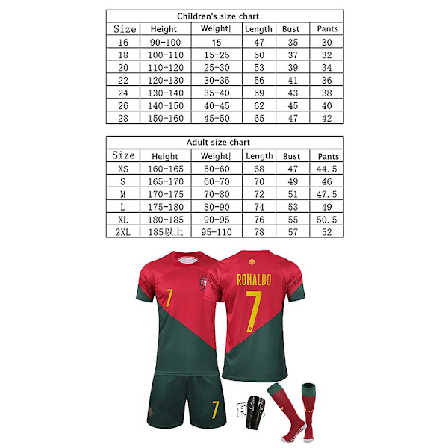 V Portugal #7 Ronaldo-drakt Fotballdrakt Adult Boys CNMR
