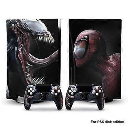 Playstation 5 Venom & Spider PS5 Klistermärke för Skin och Kontroller, Repskydd (Disk)