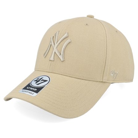 47 Brand - MLB Beige adjustable Cap - New York Yankees Mvp Khaki Adjustable @ Hatstore