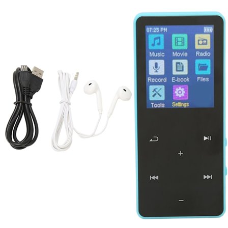 1.8 tommers berøringsskjerm MP3 MP4-spiller Bluetooth 5.0 HiFi tapsfri bærbar musikkspiller for sport