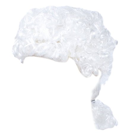 Lang Cosplay Advokat Paryk til Børn, Voksne, Krøllet Gentleman Paryk Hvid Gentleman Advokat Paryk til Halloween Fest Udklædning