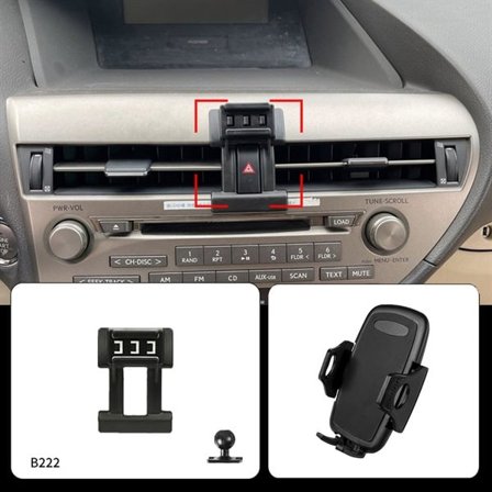 Puhelinteline Lexus RX 2009–2014 – autokohtainen kiinnitys ilman porausta