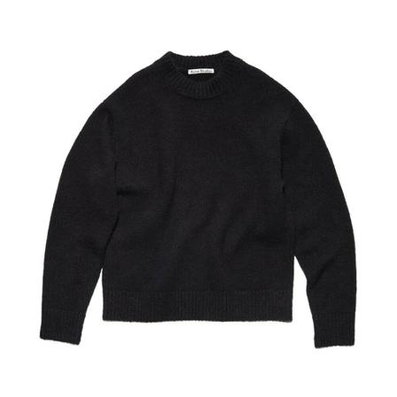 Acne Studios Round-neck Strik Sort, Herre Strik