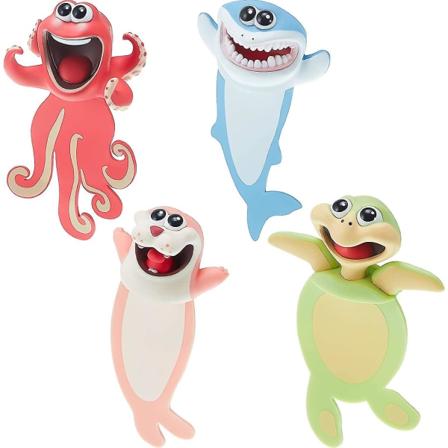 3D Cartoon Djurbokmärke Roliga Djur Läsbokmärke Knäppa Bokmärken Söta Bokmärken Plattade Havsdjur Pappersvaror För Tonåringar, Pojkar Och Flickor St