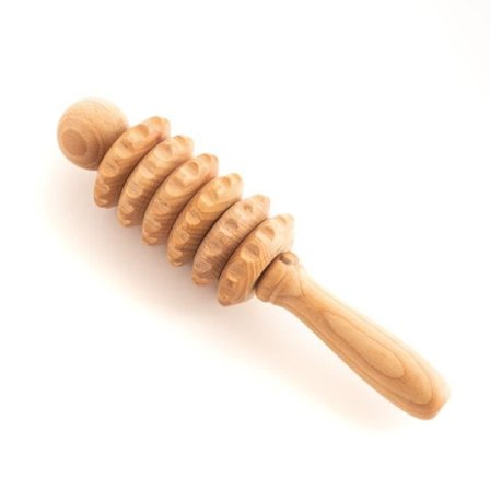 Massage rulle - TUULI - i trä - för nacke, rygg, axlar - muskelavlastning - unisex