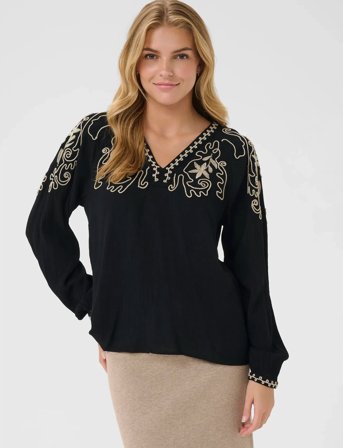 Cream Crrosine Blouse - Black - 38