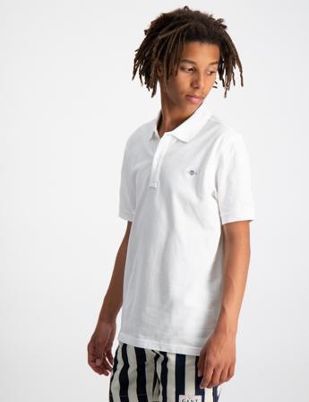 GANT SHIELD SS PIQUE Vit Piké Kille - Kids Brand Store