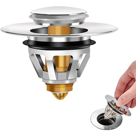 Push-in reboundkärna, fällbart avloppsplugg för handfat b