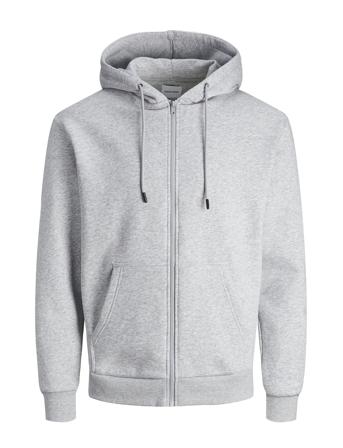 Jjebradley Sweat Zip Hood Noos Tops Sweatshirts & Hoodies Hoodies Grey Jack & J S