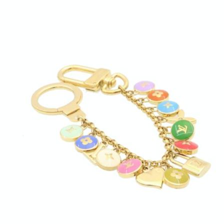 Louis Vuitton Vintage Pre-owned Porte Cles Chainne Pastilles , Geel , Dames , Maat: ONE Size Vintage Sieraden