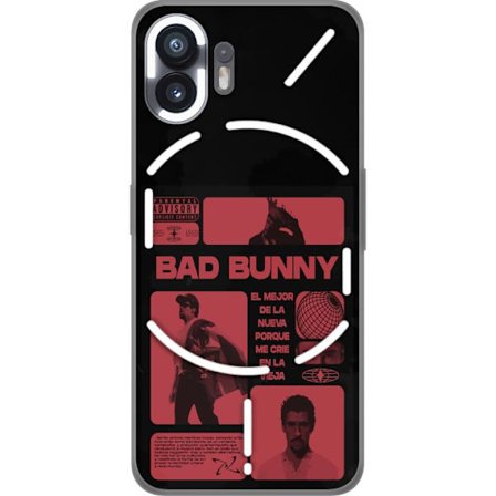 Kompatibelt Mobildeksel til Nothing Phone (2) Bad Bunny NFL-inspirert skjoldlogo med amerikansk fotball og stjerner