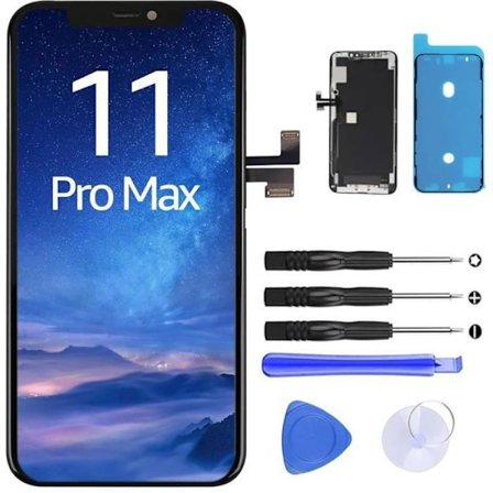 Komplett LCD-skärm för iPhone 11 Pro Max - BOOLING - Svart - 6,5 tum - 3D Touch