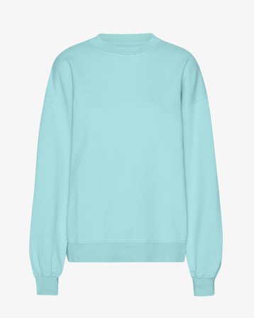 Organic Oversized Crew - Teal Blue XL