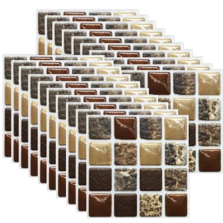 40 kpl mosaiikkilaattatarroja kodin sisustukseen, irrotettava ja liimattava itseliimautuva laattatarra, vedenpitävä roiskesuoja laattatarra keittiöön 
