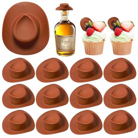 10 stk. Mini Cowboyhatte i Plastik til Westernfest