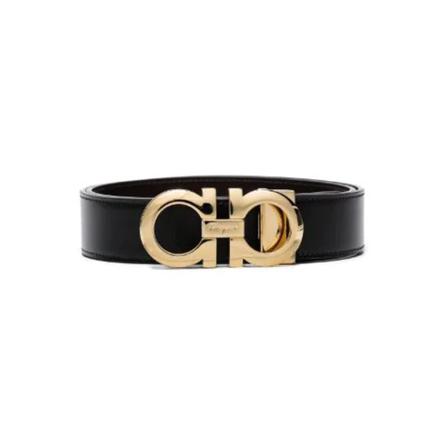 Salvatore Ferragamo, Belts Czarny, Mężczyzna, Rozmiar: M