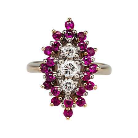 Damring Blomma Form Rhinestones Cubic Zirconia Blomring Smycken Gåvor