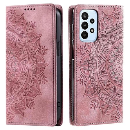 För Samsung Galaxy A33 5G Fodral Magnetisk Automatisk Stängning Plånbok Mobilskal - Grå