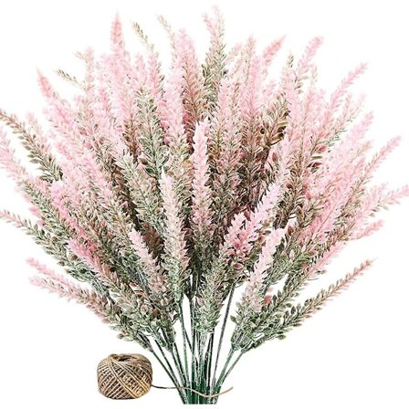 Kunstige lavendelblomster, 10 stk. Acsergery kunstige blomster flokket plastik lavendel gave