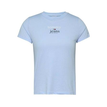 Tommy Hilfiger, Dw 0Dw 13623C1Q Essential Logo 2 SS Women T -shirt Blauw, Dames, Maat:L