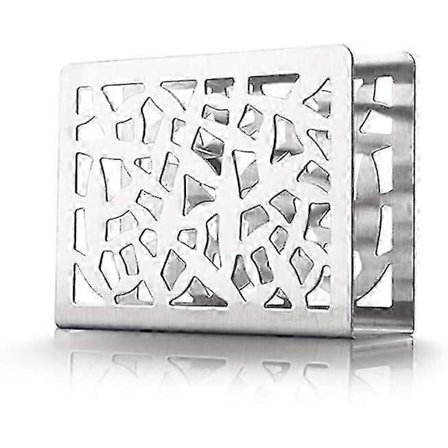 Servietholder, servietstativ i rustfrit stål, moderne bordservietholder til køkkenborde, spiseborde, sølv f26