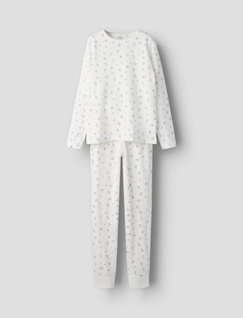 name it Nkfnightset Jet Stream Flower Noos - White - 98-104