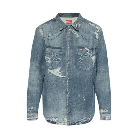 Diesel Casual Shirts Blå, Herre Skjorter