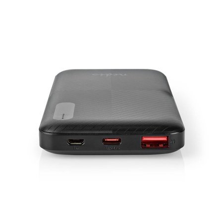 Nedis - Powerbank Powerbank 10000 mAh UPBKPD10000BK Svart
