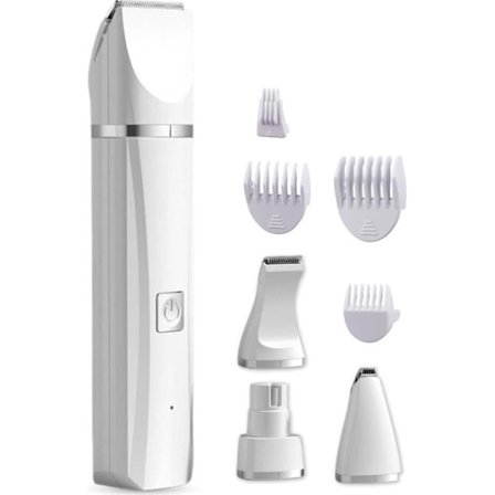 4-in-1 koiran trimmeri paksuille turkille, johdoton, 7 lisävarustetta, kynsiporalla, hiljainen, äänetön koiran karvatrimmeri_qq