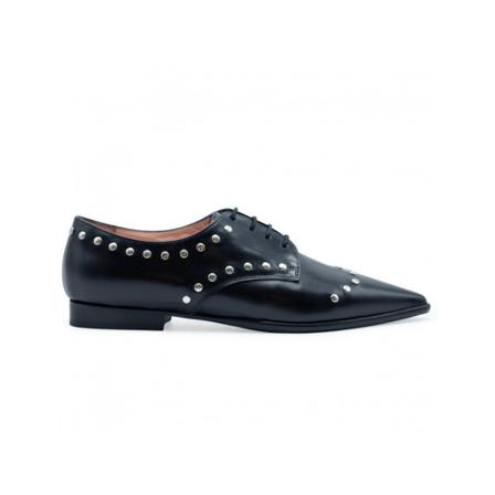 Anna F., Strinatata derby leather Zwart, Dames, Maat:36 EU
