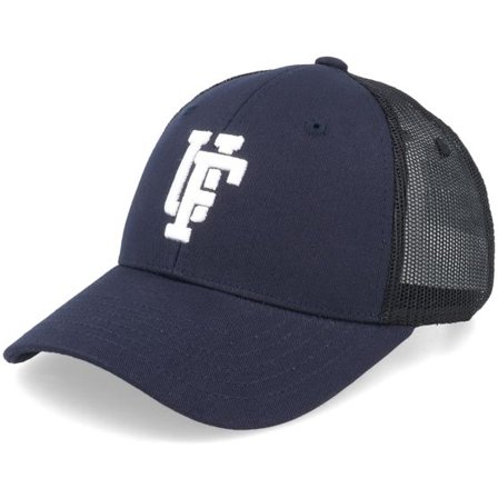 Upfront - Blå trucker Keps - Spinback Navy Blue/White Trucker @ Hatstore