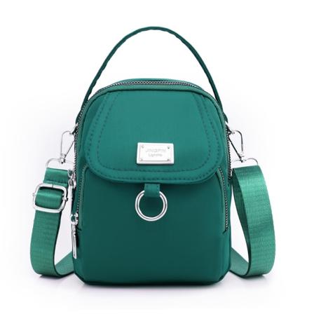 Crossbody mobiltelefonväska dam vattentät liten mobiltelefon axelväska nylon dam plånbok rese mini crossbody handväska (grön)