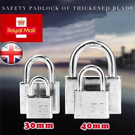 40mm Stainless Steel Security Padlock 4 Key Gate Heavy Duty