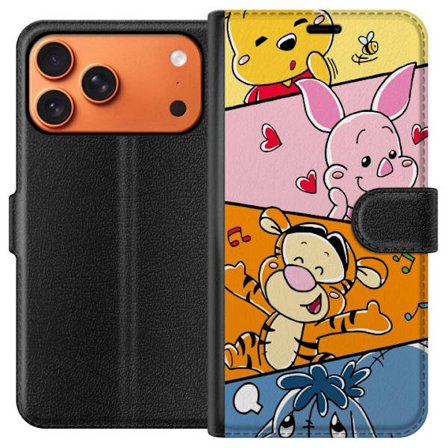 Kompatibelt Lommeboketui til Apple iPhone 17 Pro Max Søt barneillustrasjon med teddybjørn, tiger, gris og esel fargerik leken design for barnerom