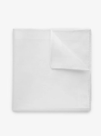 John Henric Men's Weißes Einstecktuch aus Baumwolle Size Onesize