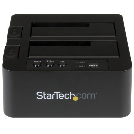StarTech Standalone Hard Drive Duplicator, Dual Bay HDDSSD ClonerCopier, USB 3.1 (10 Gbps) to SATA III (6Gbps) HDDSSD Docking Station, Hard Disk