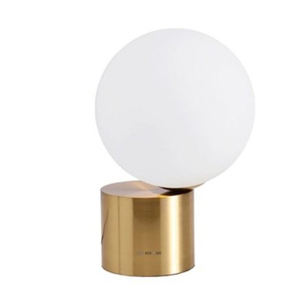 Bordslampa - TD - Diameter 20cm - Guld - Glas - El